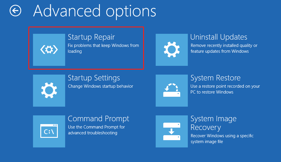 run Startup Repair