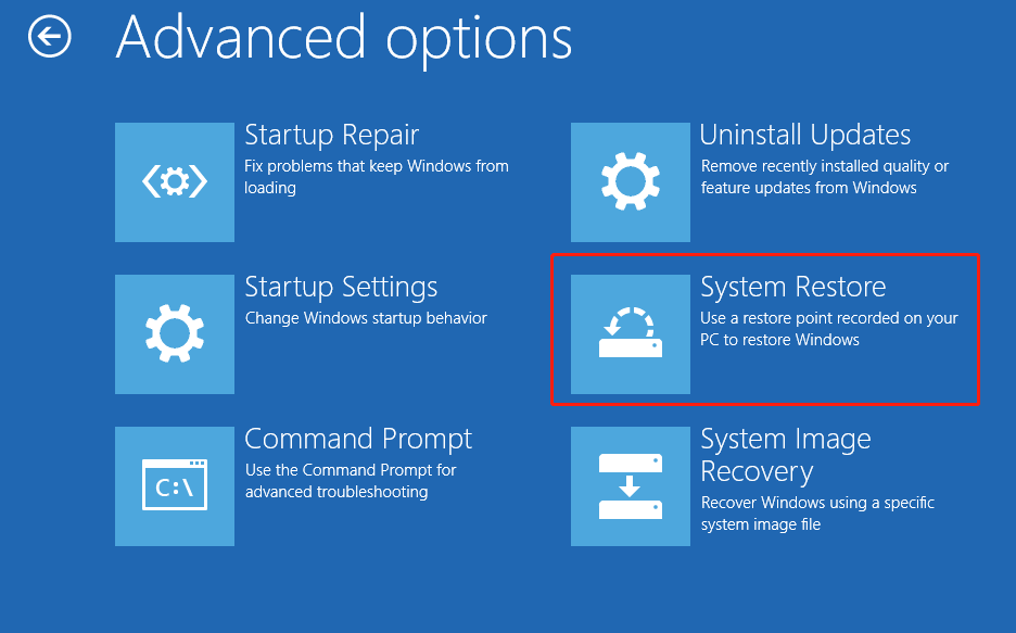run a System Restore