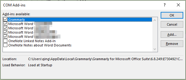Suplementos do Word COM