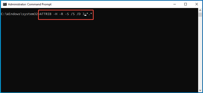 run the command and press Enter