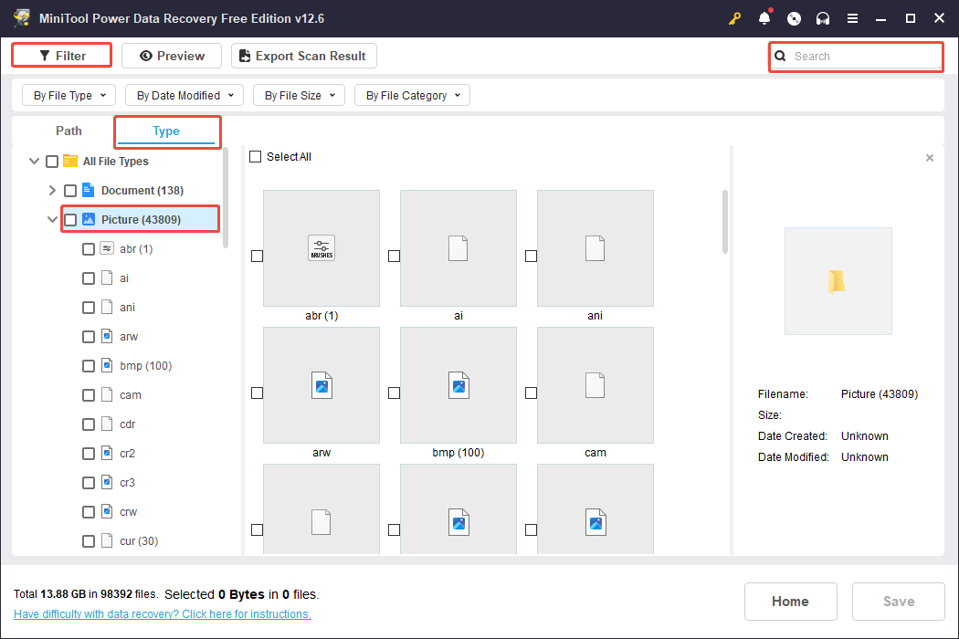 the three features for MiniTool Power Data Recovery