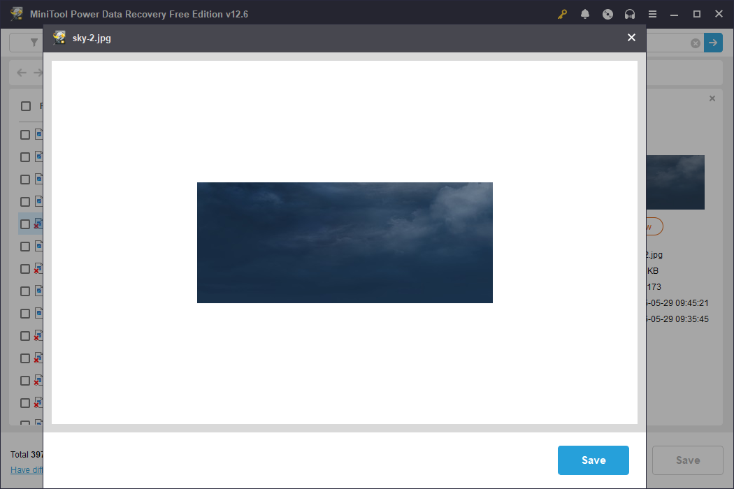 preview files using the Preview feature in MiniTool Power Data Recovery