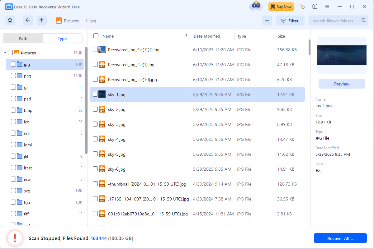 recover data from the hard drive with EaseUS Data Recovery Wizard