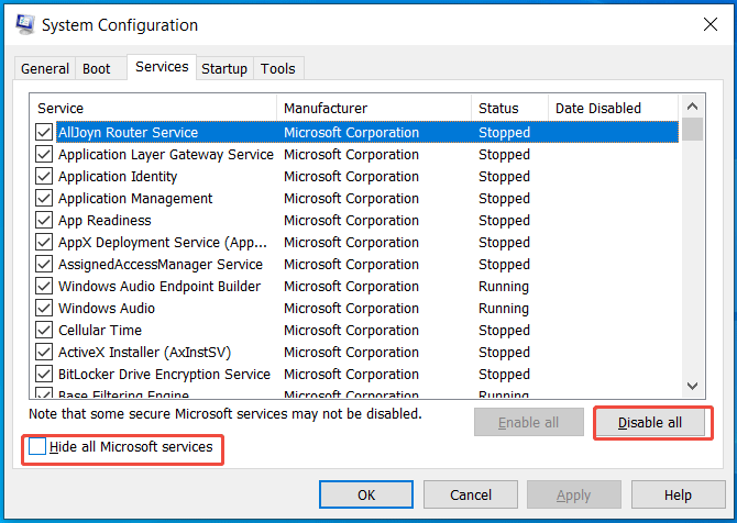 clean boot Windows 10
