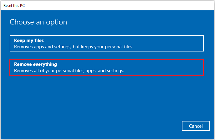 Scegli Rimuovi tutto