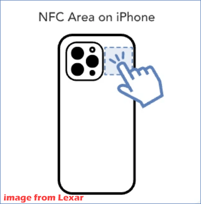 NFC area on iPhone