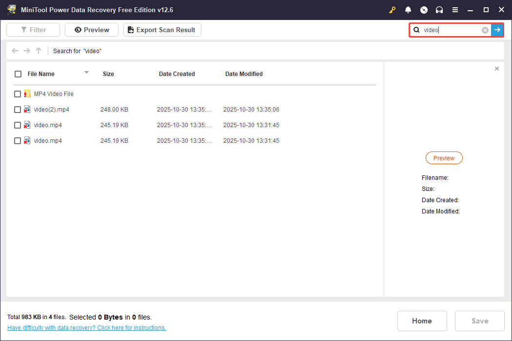 the search results for MiniTool Power Data Recovery