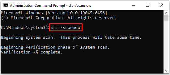 run SFC in an elevated Command Prompt window