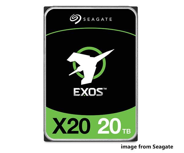 Le Seagate Exos X20 offre une capacité de 20 To
