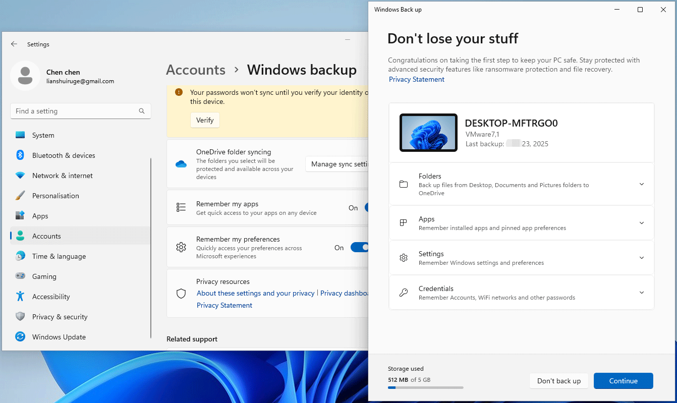 Sauvegarde Windows sous Windows 11