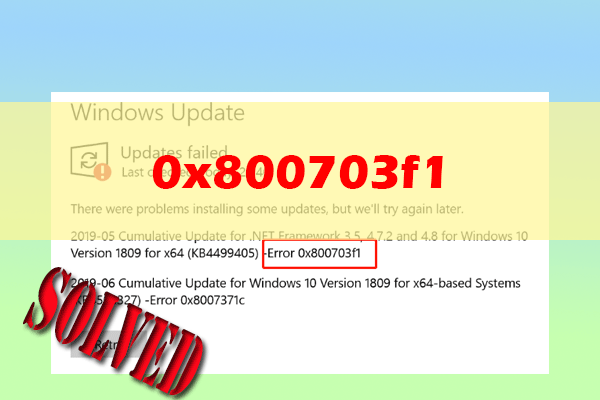 Fixes for Solving Install or Update Error 0x800703f1 in Win 10/11