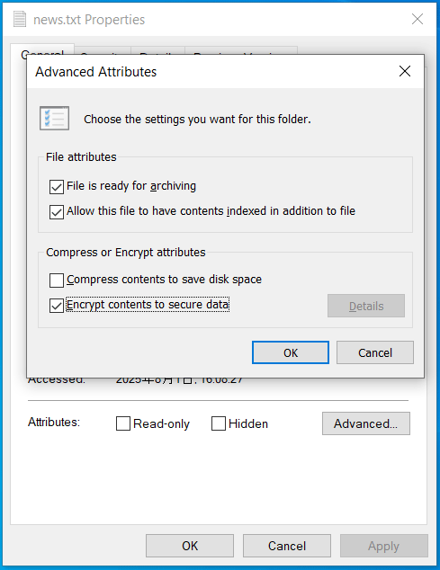 Habilitar el cifrado de contenido para proteger los datos