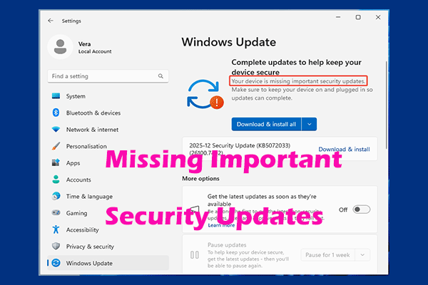 Your Device Is Missing Important Security and Quality Fixes: How to Solve?