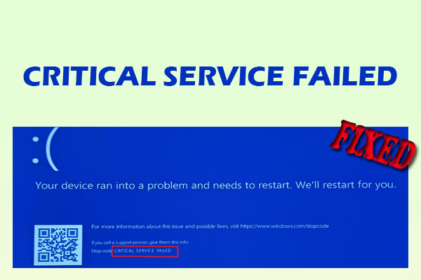 CRITICAL SERVICE FAILED: What Causes This Error & How to Fix It