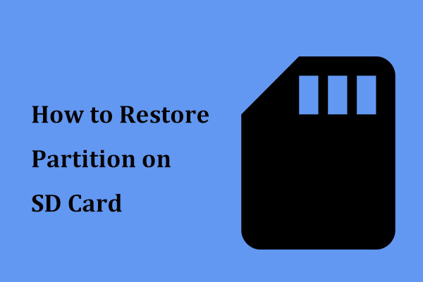 Comment restaurer une partition sur une carte SD [Guide complet]