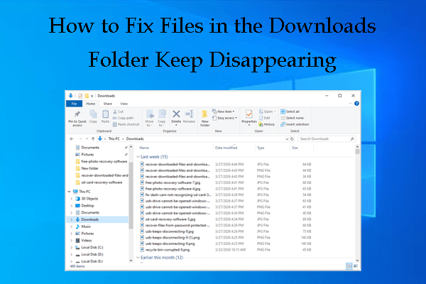 Files in the Downloads Folder Keep Disappearing: Resolved