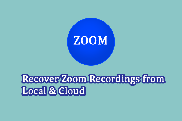 Comment récupérer des enregistrements Zoom stockés localement/cloud sur Windows