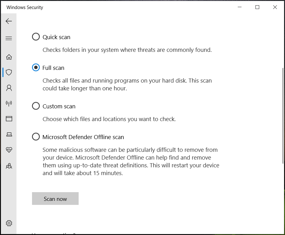 Windows Security for a full scan to detect keyloggers.
