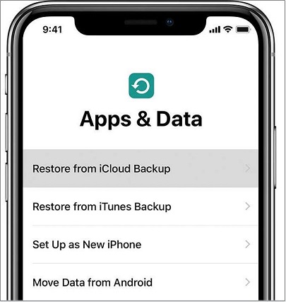 Apps and Data interface shows iPhone restore and setup options.