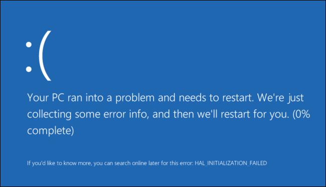 Windows blue screen error