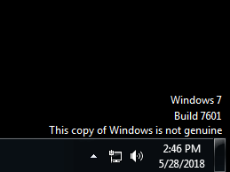  this copy of Windows is not genuine build 7601