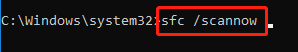 input the correct command to run the SFC