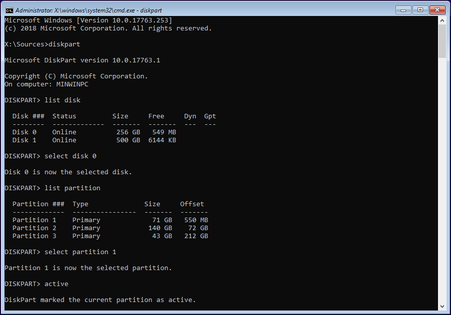 rebuild system reserved partition