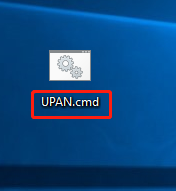 rename the document to UPAN.cmd