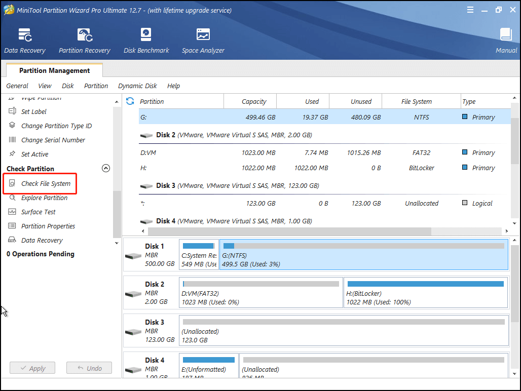 check file system