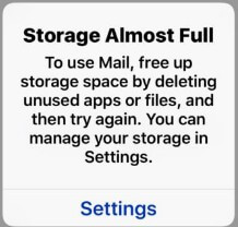 storage almost full