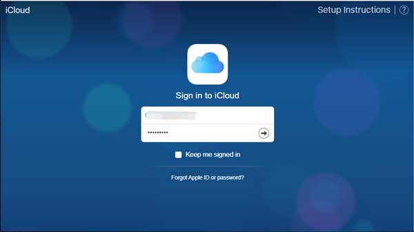 sign in to icloud