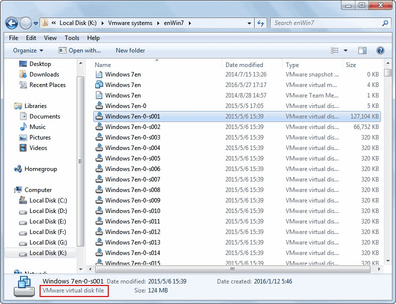 VMDK files generated during the use of VMware