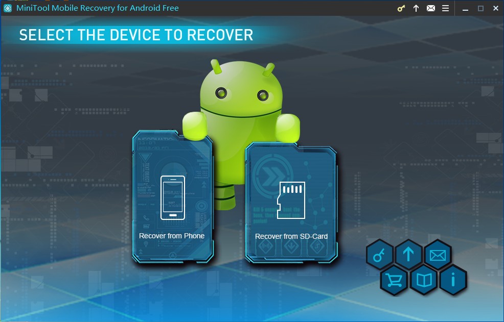 minitool mobile recovery for android main window