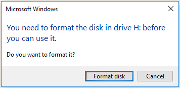 you need to format the disk
