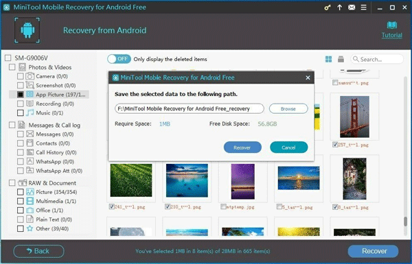 choose a location on your computer to save the selected files