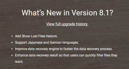 new features in version 8.1