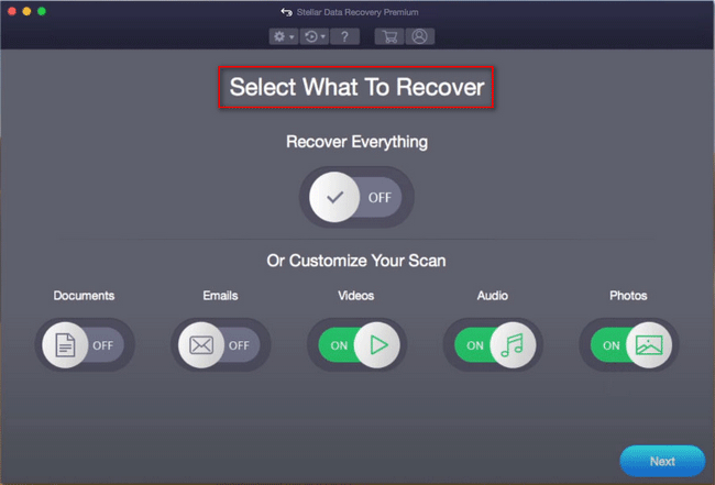 Select What To Recover