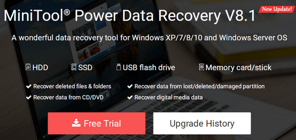 the latest MiniTool Power Data Recovery V8.1