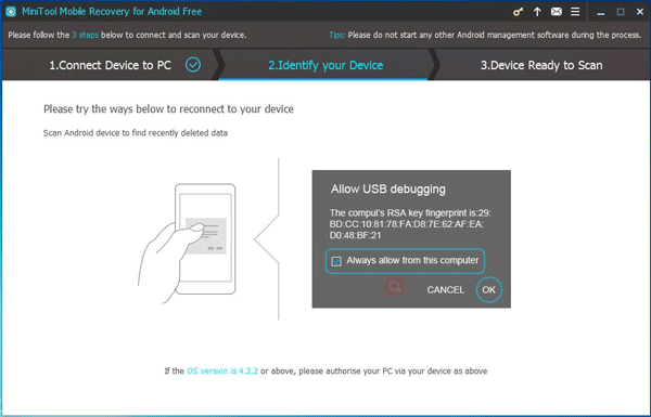 allow USB debugging