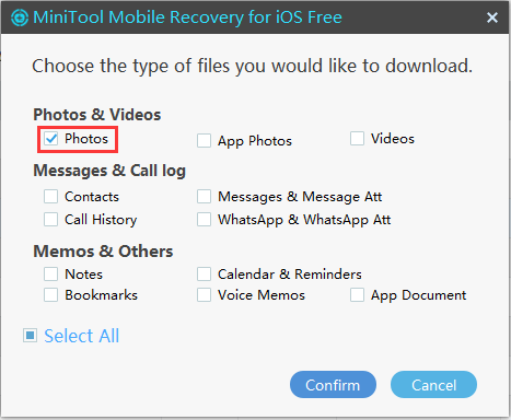 choose the data type you would like to download