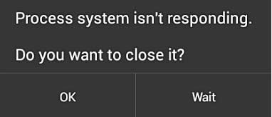 process system isn't responding