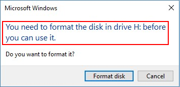 need to format disk