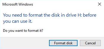 need to format the disk