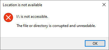 disk is not accessible