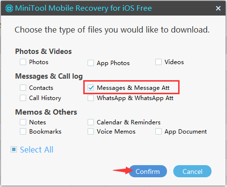 choose the data type you want to download