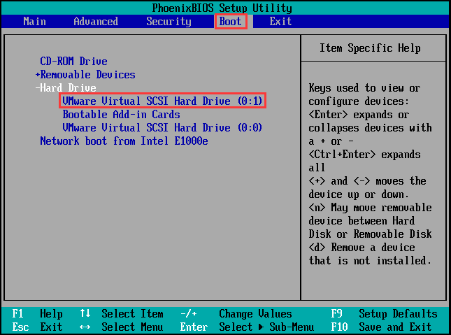 set laptop to boot from boot disk