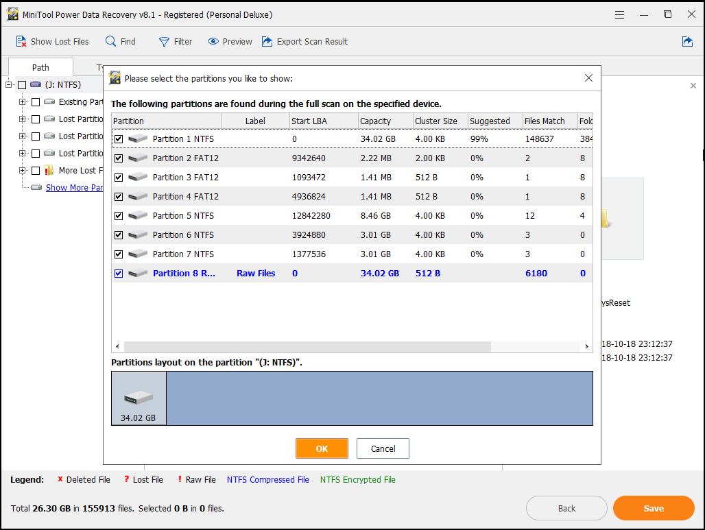 show more partitions