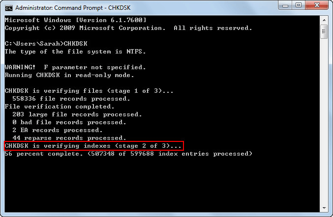 verifying indexes