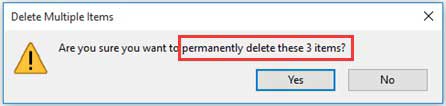 permanently delete files