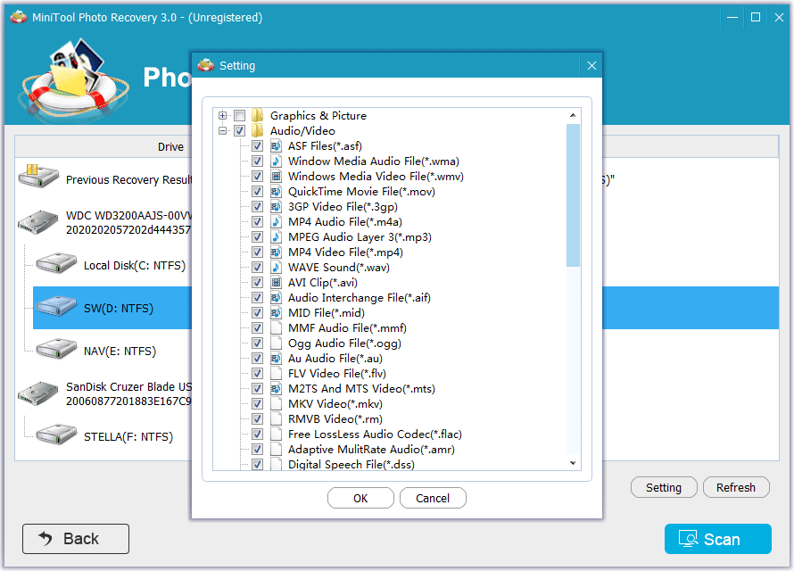 Setting function